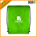 Eco-friendly green non woven drawstring backpack